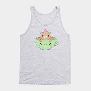 Cute Brown Bear Coffee Mug T-Shirt Tank Top